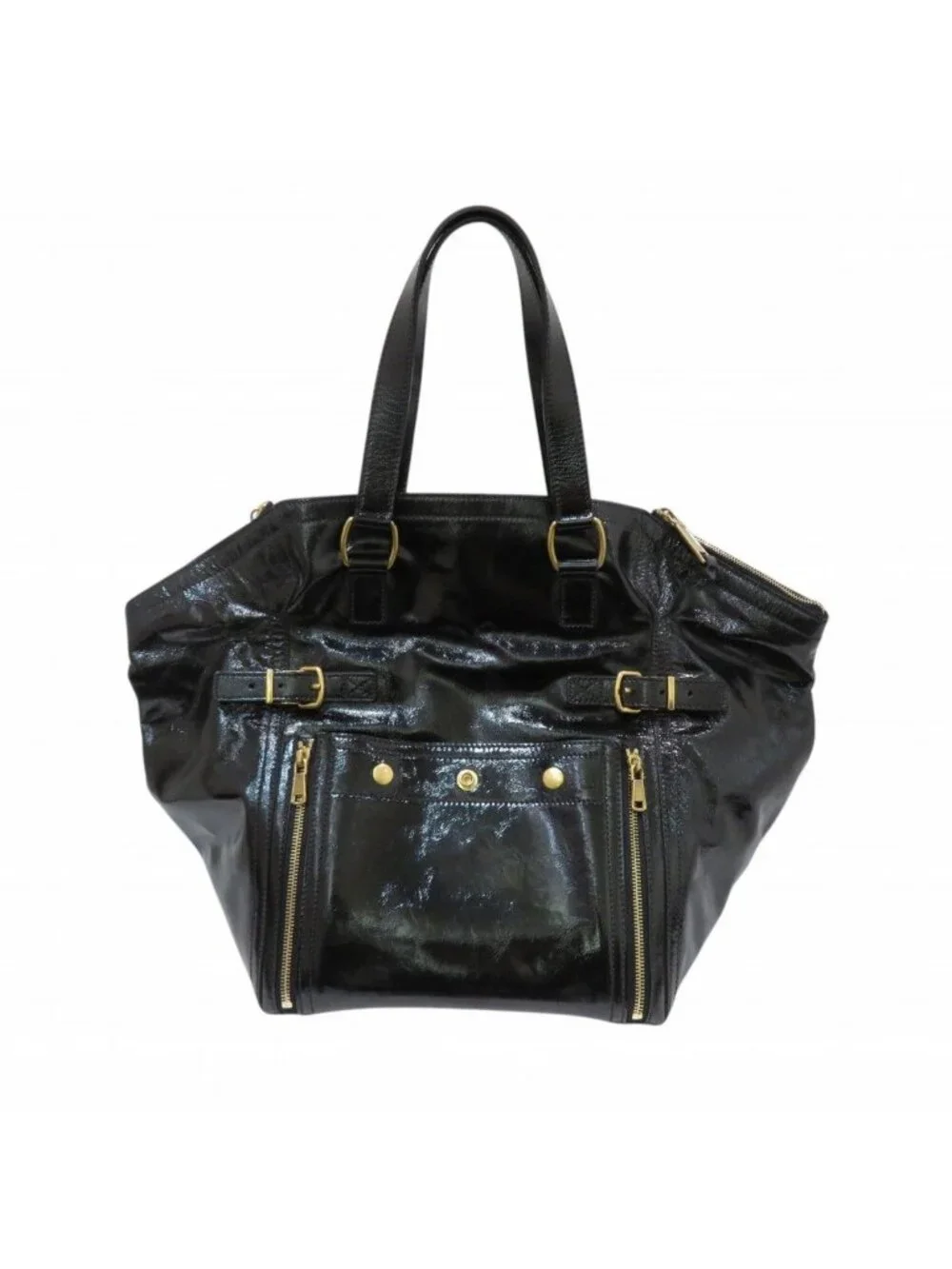 Saint Laurent Downtown Tote Bag Patent Leather